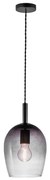 Nordlux - UMA kábeles függőlámpa 1xE27/40W/230V, átm. 18 cm, fekete/füstszínű