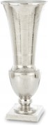 Ezüst dekoratív magas váza kehely a lábon