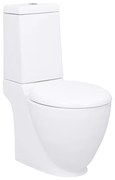 Fehér kerámia WC öblítőrendszerrel