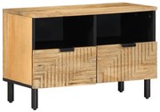 barna tömör mangófa TV-szekrény 70x33x46 cm