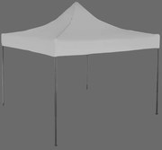 Gyorsan összecsukható sátor 3x3 m – acél, Oldalfalak nélkül, Szürke / antracit