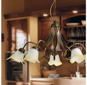 ONLI - Csillár láncon DOPPIO GIRO 5xE14/6W/230V bronz