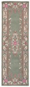 Aubusson zöld gyapjú futószőnyeg, 67 x 210 cm - Flair Rugs