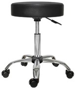 Gurulós kozmetikai szék állítható magassággal-fekete