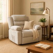 Modern Relaxfotel Szürke Kordbársony Kárpittal. ARTURO