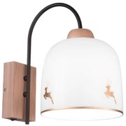 Kolarz A1352.61.Au.100-Fali lámpa NONNA 1xE27/60W/230V szarvas tölgy/fehér/arany