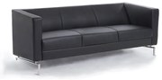 Manhattan kanapé, háromüléses, fekete