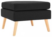 fekete szövet lábzsámoly