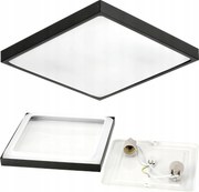 Plafon Led Lampa Mennyezeti 2xE27 Fekete IP20 Falra szerelhető Izzó Szobai