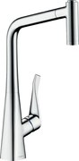 Hansgrohe Metris Select M71, konyhai csaptelep 320, kihúzható spray, 2jet, sBox, króm, HAN-73801000