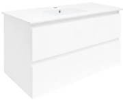 Fürdőszobaszekrény mosdókagylóval SAT B-Way 99x50x45 cm fehér fényes BWAY2100WU4BI