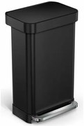 Simplehuman Téglalap alakú pedálos szemetes 45 l,fekete