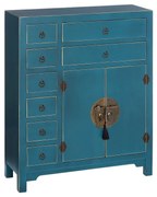 Kék magas komód 73x90 cm Oriente – Ixia