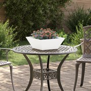 fém virágcserép Menő fehér Fém 40 x 40 x 15 cm Fém virágcserép