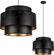 Mennyezeti Függőlámpa Csillár Fekete Nagy Lámpaernyővel A Nappali Hálószobájába