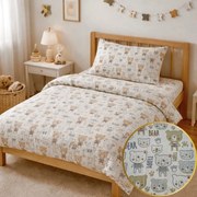 Muszlin ágyneműhuzat Teddy Bear TiaHome - Detský set 130x90cm + 65x45cm