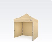 Exkluzív megoldás az Ön marketingjéhez: Ollós sátor 2x2 m – Erőfeszítés nélkül, maximális hatással! - plusz 3 oldalfal - Bézs