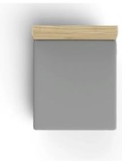 Sötétszürke gumis pamut lepedő 140x200 cm – Mijolnir