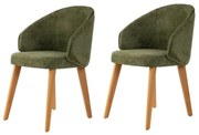 Bentley Green and Dark Oak étkezőszék szett, 2 db