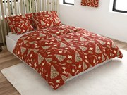 Mikroszálas ágyneműhuzat GOLD CHRISTMAS piros Ágyneműhuzat mérete: 70 x 90 cm | 140 x 200 cm