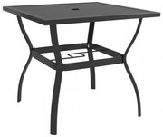 antracitszürke acél kerti asztal 81,5 x 81,5 x 72 cm