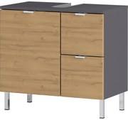 Mauresa szekrény tölgyfa díszítéssel a mosdó alá, szélesség 60 cm - Germania