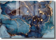 Üveg kép 100x70 cm Dark Marble – Wallity