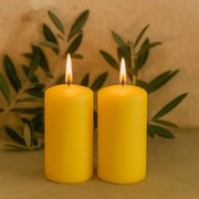 Gyertya készlet 15 cm Ø 7,5 cm 2 db sárga