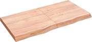 vidaXL világosbarna kezelt tömör tölgyfa fali polc 120 x 60 x (2-6) cm