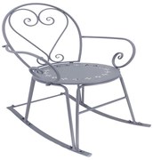 Francia stílusú, kovácsoltvas karfás hintaszék , 92 cm