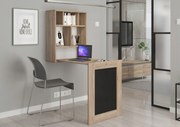 Tilt összecsukható íróasztal akasztós 60 x 90,4 x 144,5 cm sonoma tölgy/fekete matt
