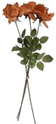 Művirág Rózsa réz, 74 cm, 3 db