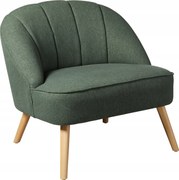 Naova cédrus zöld pihenőszék fa lábakon, kárpitozott