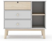Fehér alacsony gyerek komód 90x40 cm Estefania – Marckeric