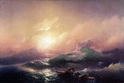 Reprodukció La neuvieme vague (The ninth wave), 1850, Aivazovsky, Ivan Konstantinovich