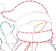 Karácsonyi állólámpa hóember 116 cm LED-del, időzítővel IP44 - Pax