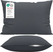 Párnahuzat 40x40 cm Pamut 100% Sima Erős Sötétszürke