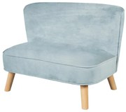 Világoskék bársony gyerek kanapé 70 cm Lil Sofa – Roba