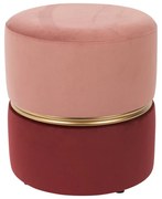 Piros-rózsaszín bársony puff Bubbly – White Label