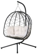 Happy Green Villa Big függő rattan szék, 120 x 110x 200 cm
