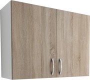 Benita 2 ajtós Felső konyhaszekrény Sonoma Tölgy-Fehér 80x30x60 cm
