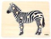 Gyermek fa puzzle Montessori Viga Zebra