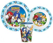 Sonic a sündisznó Adventure étkészlet, micro műanyag szett, pohárral 260 ml