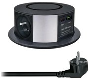 Solight Solight PP120CW-PD20-B asztali oszlop 3x230V+1xUSB-A+1xUSB-C Qi-val SL1569