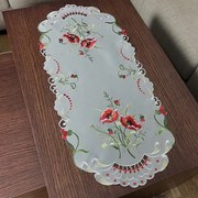 Asztali Futófelület 60x120 Szürke Dekoratív Hímzéssel