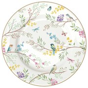 Vintage porcelán desszertes tányér Birds Melody