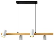 XILO kábeles csillár, 4xGU10/25W/230V, bükk/fehér