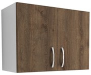Benita 2 ajtós Felső konyhaszekrény Bronz Tölgy-Fehér 60x30x45 cm