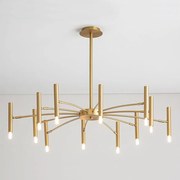 Redo 01-2774 - Csillár rúdon RAYEN 12xG9/10W/230V bronz