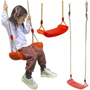 Gyermek kerti ülőhinta - 105-175 cm hosszú kötéllel, 50 kg terhelhetőség, piros